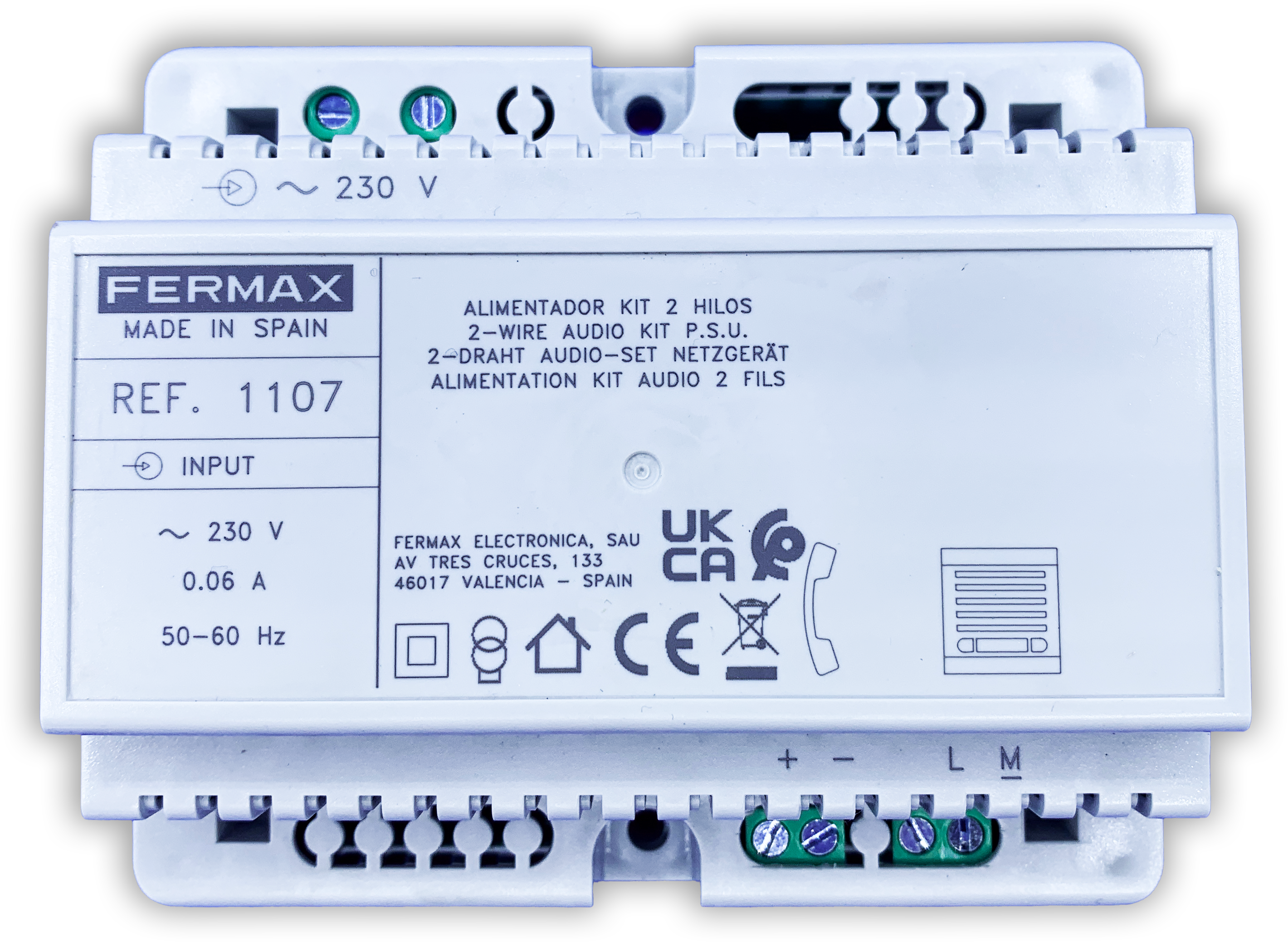 ALIMENTADOR KIT AUDIO 2 HILOS 230VAC (Repuesto)
